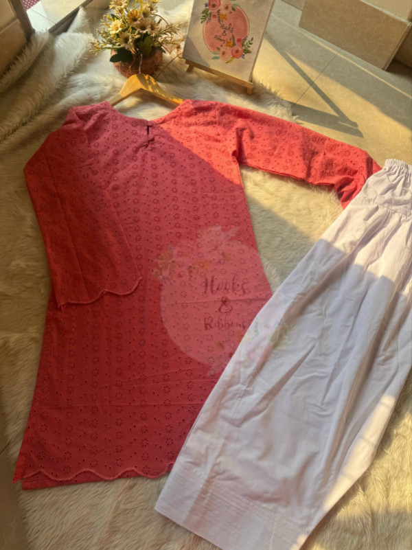 Chickankari Farshi Salwar Set(Sweet pink💗)